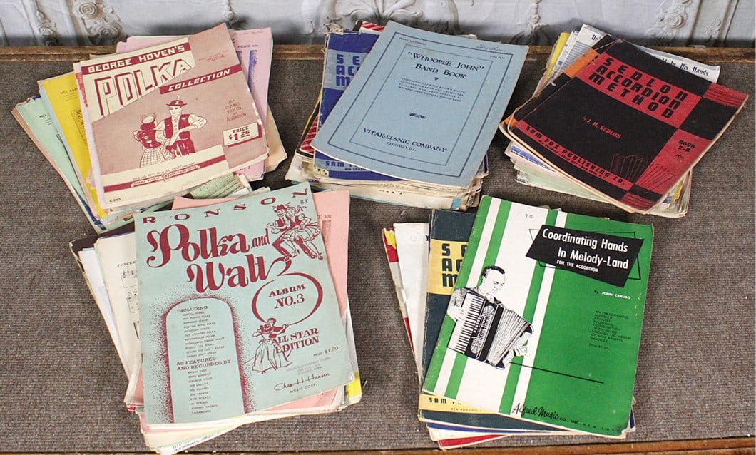 A Box lot of vintage accordion music Mostly VG cond.: A Box lot of vintage accordion music Mostly VG cond.