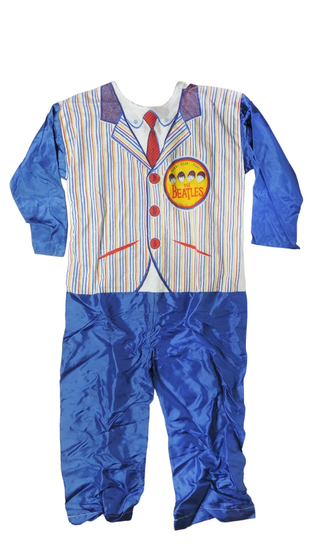 Halloween Costume, Ben Cooper Beatles, c.1964, large size 12-14, flame-reta: Halloween Costume, Ben Cooper Beatles, c.1964, large size 12-14, flame-retardant fabric, Exc cond w/minor soil at neck, orig Ben Cooper label, 42"L.