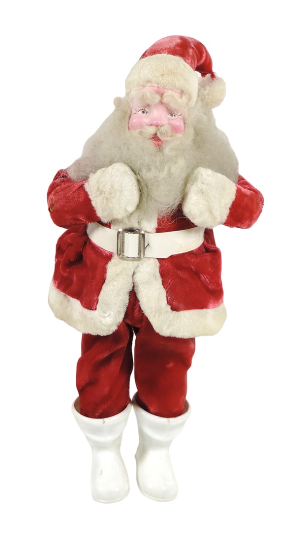 Christmas Harold Gale Santa Claus Store Display, red velvet suit w/white fa (1 of 2)