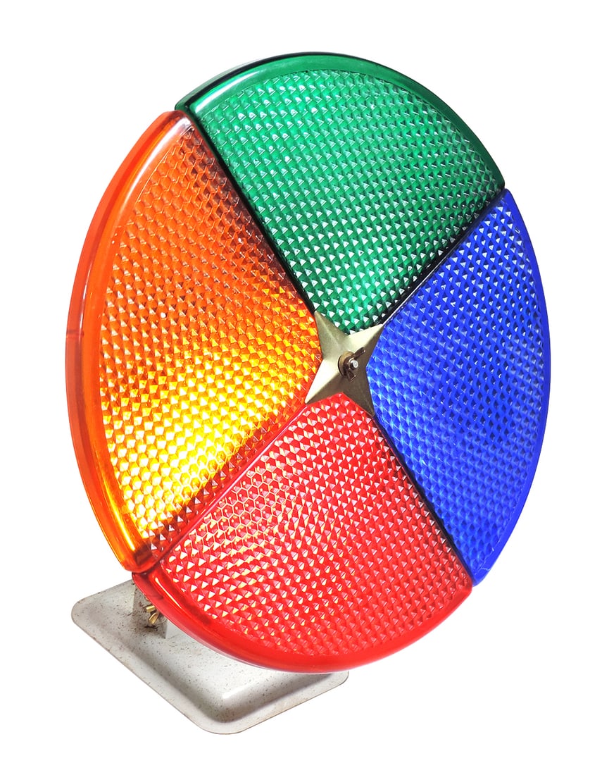 Christmas Penetray Aluminum Tree Color Wheel, mfgd by Ingraham Co., revolvi (1 of 2)