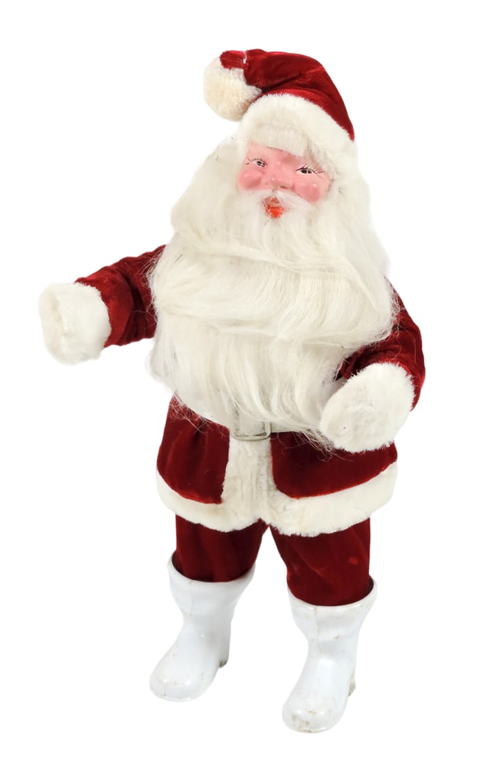 Christmas Harold Gale Santa Claus Store Display, red velvet suit w/white fa (1 of 2)