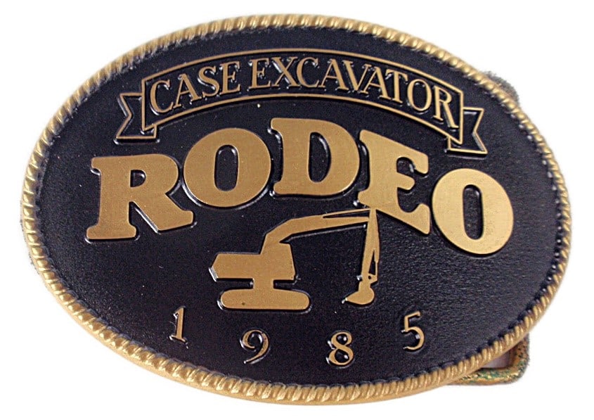 Case Belt Buckle. Case Excavator Rodeo 1985. VG Cond. (1 of 1)