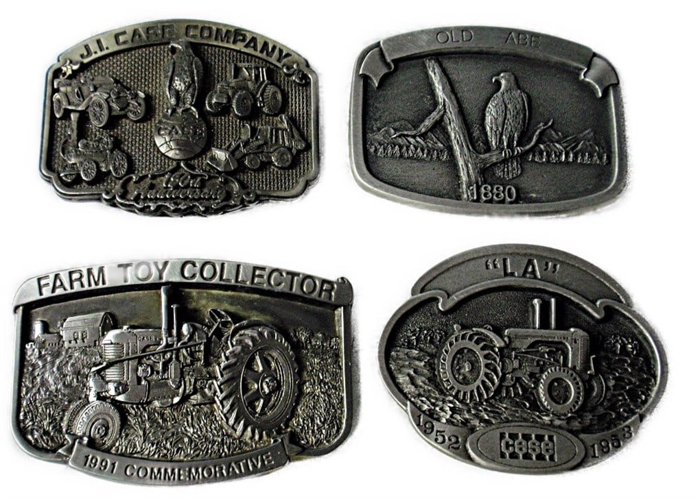 Case Belt Buckles. 4 pcs. 1 J.I. ase Company 150th Anniversary # 725. 1 Far (1 of 2)