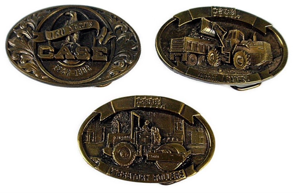 Case Belt Buckle, Bronze. 3 pcs. 1 - 150 Year 1942 - 1992 # 899, 1 Vibrator (1 of 2)