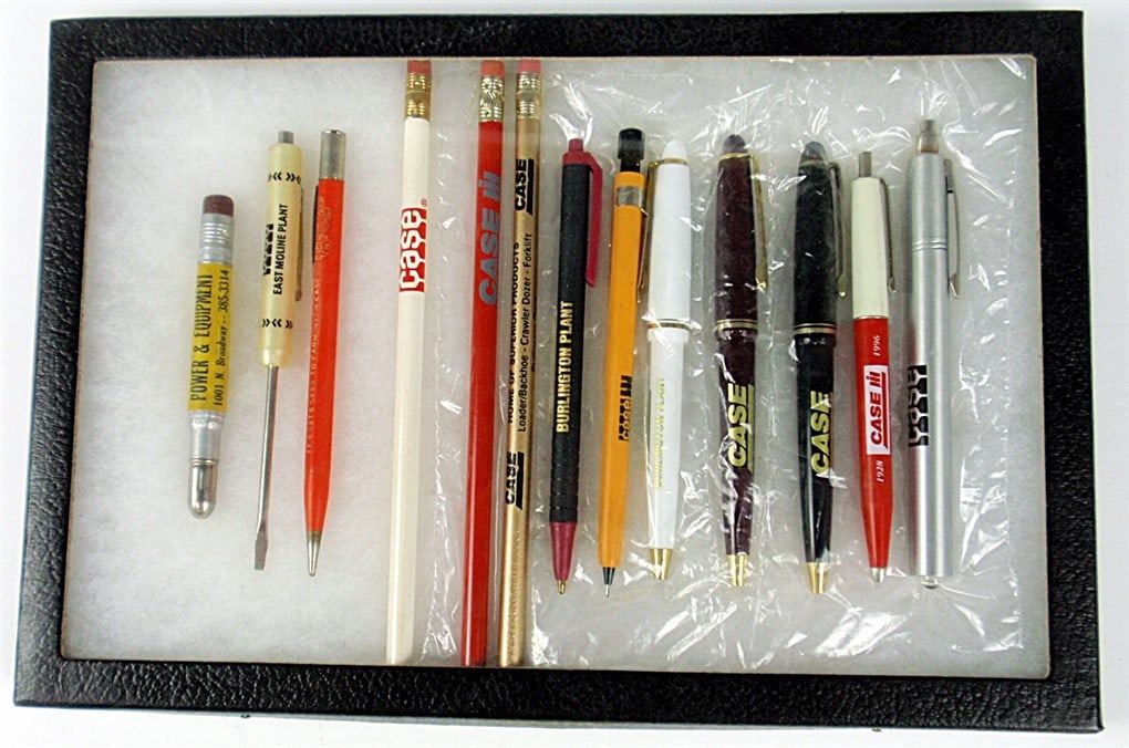 Case Advertising. (13) pcs. Lead Pencils. Bullet Pencil, Ball Point Pens, S (1 of 1)