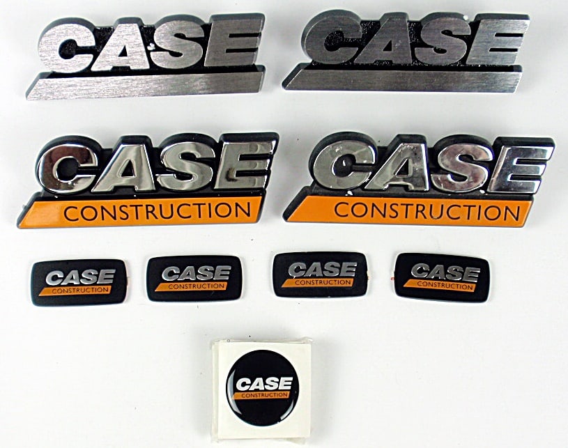 Case Equipment Badges & Emblems. 8 pcs. Plus 1 pkg. Stick on Round Case Lab (1 of 1)