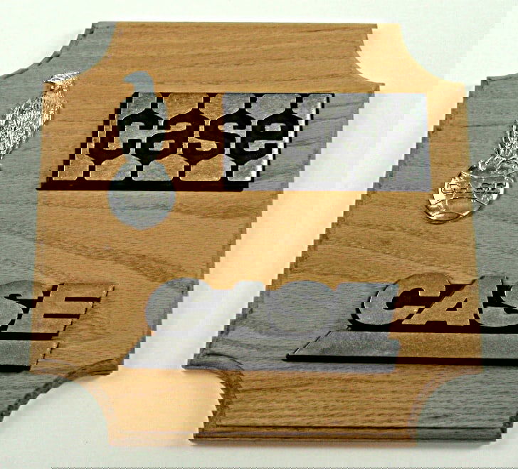 Case Plaque. Three Case Implement Badges Mounted for Display. VG Cond. (1 of 1)