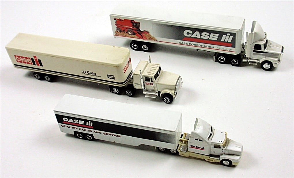 Toys, Die Cast Model. 3 Case Semi Tractor Trailers. Ertl. Good Cond. (1 of 1)