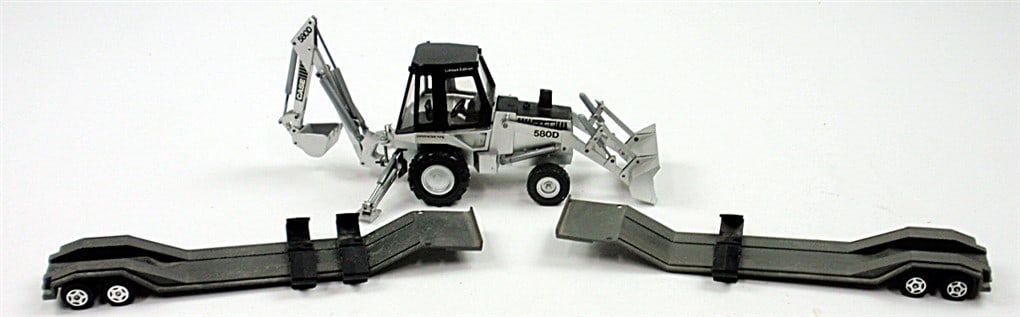 Toys, Die Cast Model. Case 580D Loader Backhoe Tractor (2) flat constructio (1 of 1)