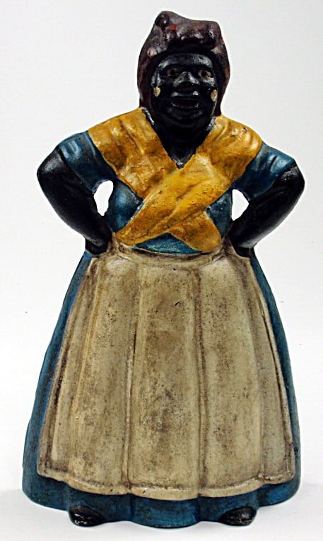 Door Stop, Cast Iron "Aunt Jemima" , 13 inches Tall. Good Cond.: Door Stop, Cast Iron "Aunt Jemima" , 13 inches Tall. Good Cond.