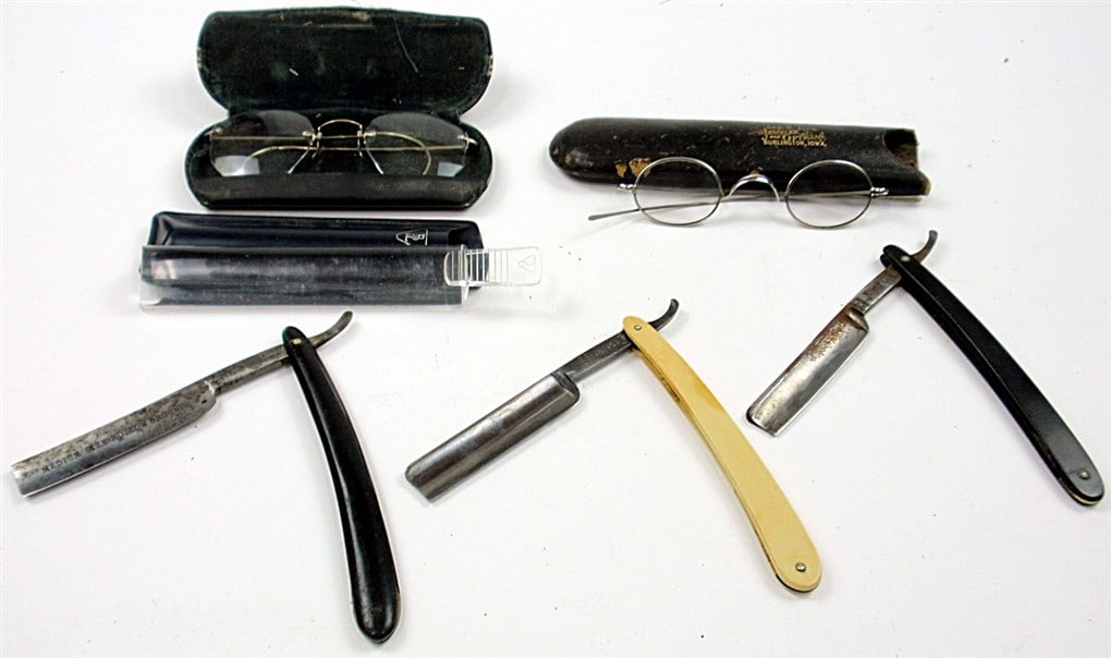 Personnel Care. (6 pcs) 2 Pair eye Glasses, 1 marked "Geo. H. alfw. Jeweler (1 of 1)
