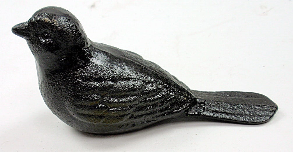 Cast Iron Door Stop. Rustic Cast Iron Bird Home Garden Door Stop Wedge. VG (1 of 1)