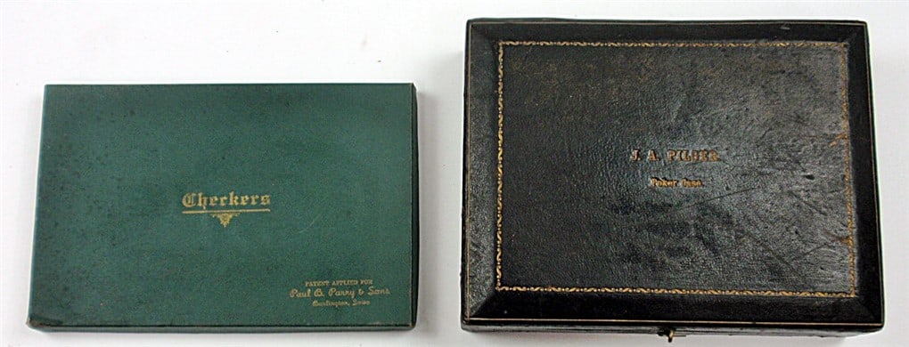 Games,"J.A. Pilger" Poker Case, Mini Checker Game. Good Cond.: Games,"J.A. Pilger" Poker Case, Mini Checker Game. Good Cond.