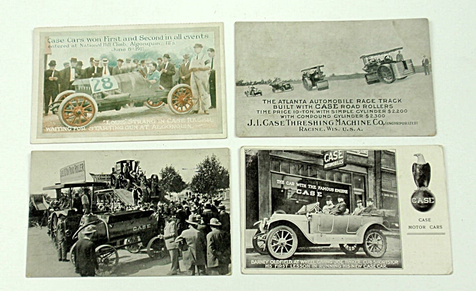 4 Case Postcards, 2 advertising automobiles & 2 advertising road rollers, V (1 of 2)