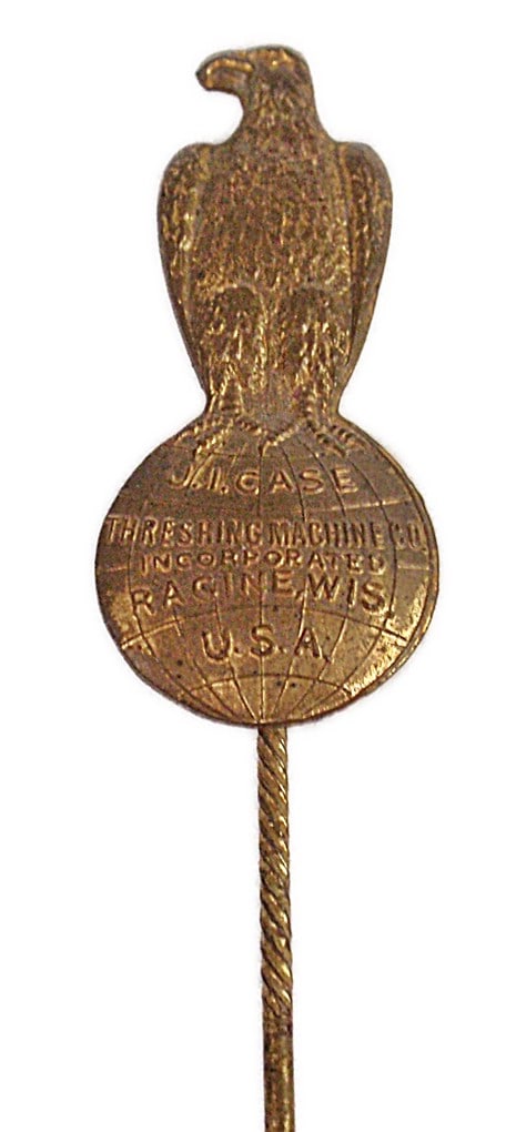 Case Stick Pin. Eagle, J.I Case Thrashing Machine Co. Incorporated Racine, Wis. USA. Good Cond. (1 of 2)