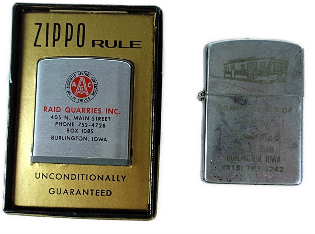 Cigarette Lighters, 4 Cigarettes Lighters, 1 Zippo Tape Measure, (EXE. Cond.), 1 Early Vintage Match (1 of 1)
