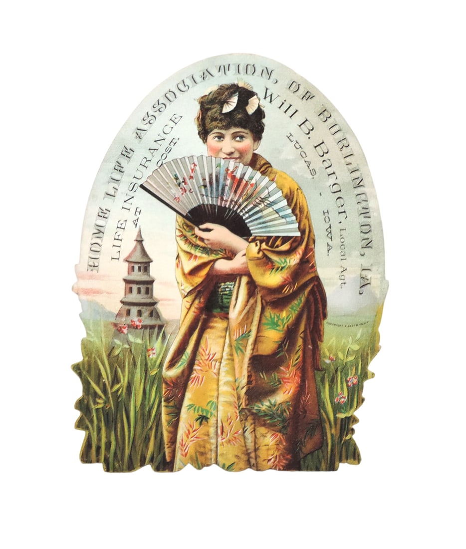 Burlington, Iowa Advertising Diecut from Burdette Printer and Stereotyper, (1 of 1)