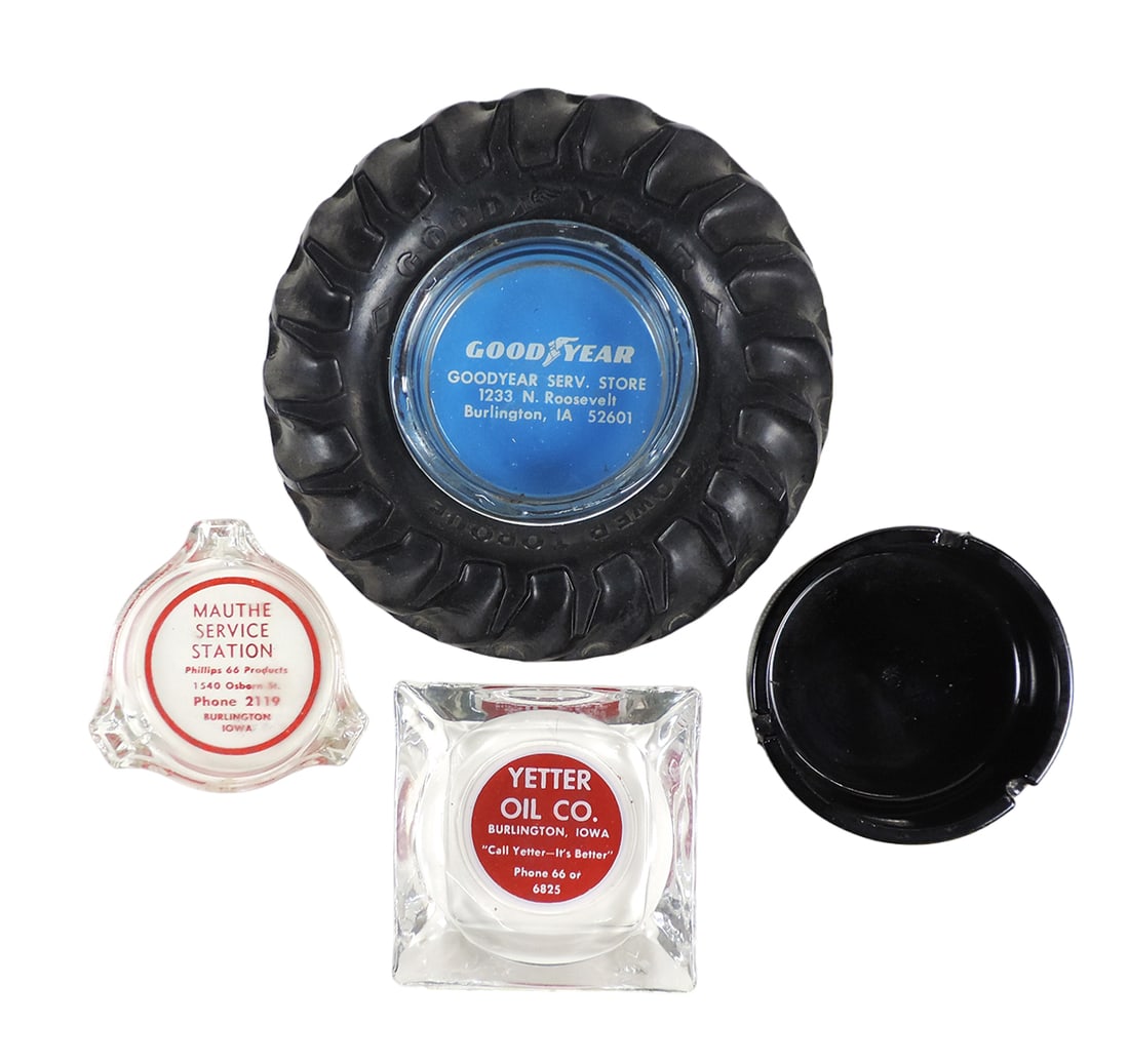 Burlington, Iowa Automotive Advertising Ash Trays (4), GOOD YEAR, GOODYEAR (1 of 2)