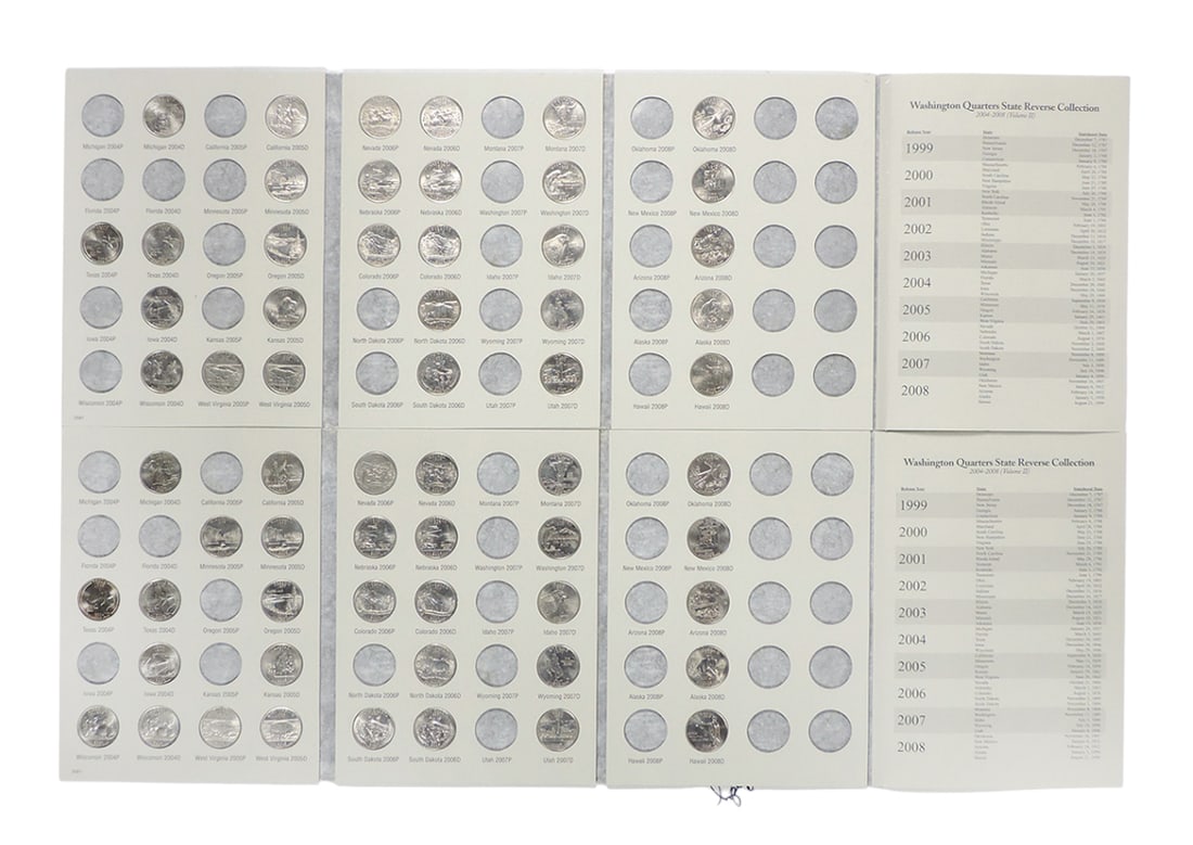 Coins (129), Washington Quarters, State Collections in H.E. Harris & Co. Bo (1 of 6)