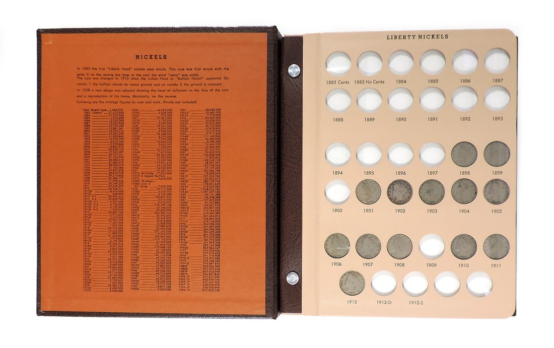 Coins, Nickels (148), in World Coin Library Book #7110 Nickels, Dansco, Bar (1 of 9)