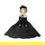 Doll, Antique w/composition head/shoulders/hands & vibrant blue plastic eye