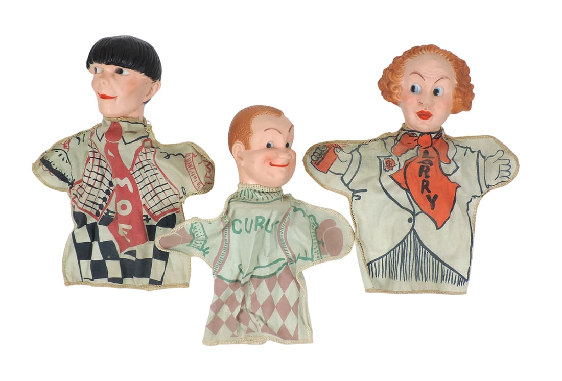 Toys puppets (3), Rare set of Three Stooges, Moe/Larry/Curly, Mfgd by Ideal (1 of 1)