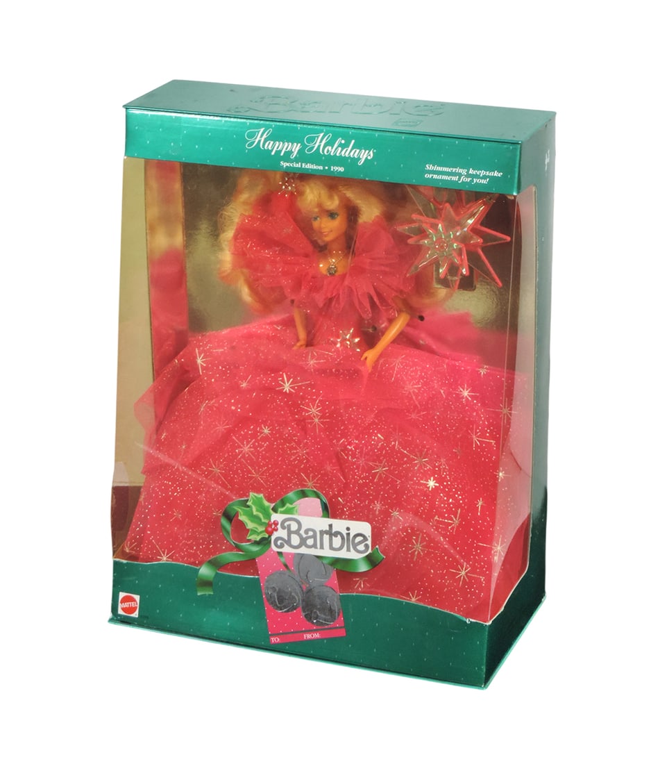Barbie Doll, Happy Holidays, Special Edition 1990 Barbie, MATTEL, 4098, c.1 (1 of 2)