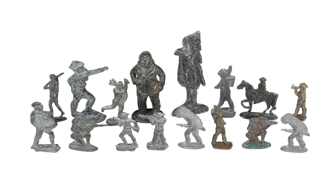 Toys (16), Antique Lead Cast Figurines, Native American & Military figures, (1 of 1)