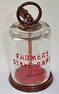 A Farmers State Bank Advertising Glass Bank, VG cond, worn Iowa town, w/loc