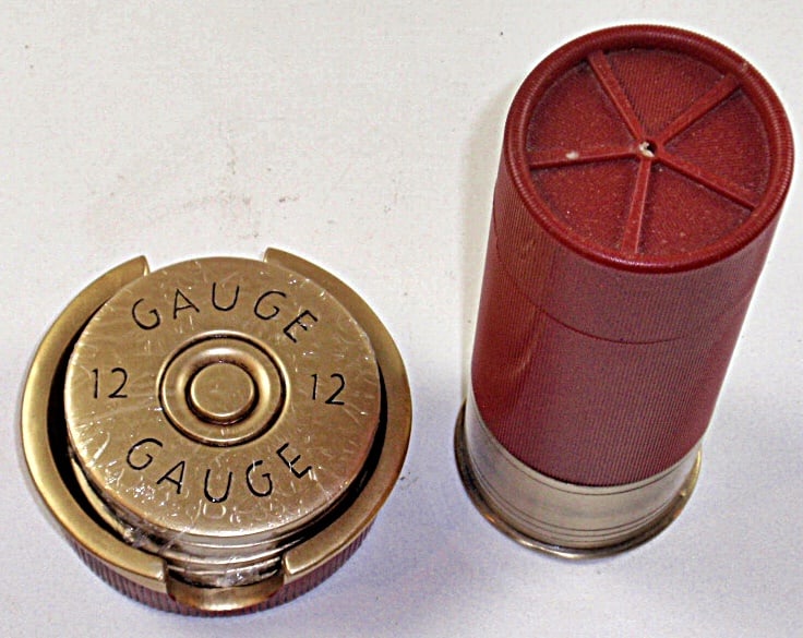 An oversized 12ga Shotshell Table Lighter & Coaster Set (1 of 2)