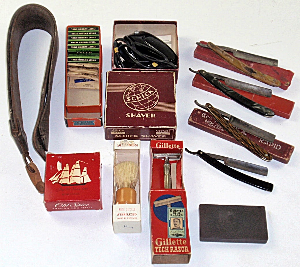 A 11 Pc. Vintage Shaving Items Collection (1 of 1)