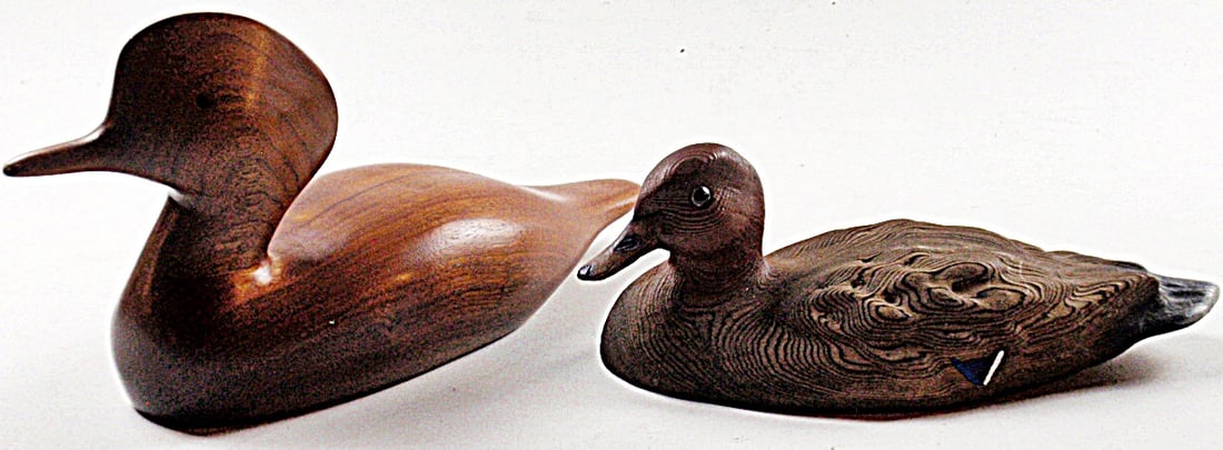 2 Carved Wood Decoys (1 of 3)