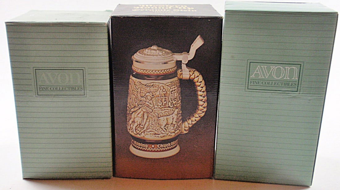3 Vintage Avon Beer Steins (1 of 3)