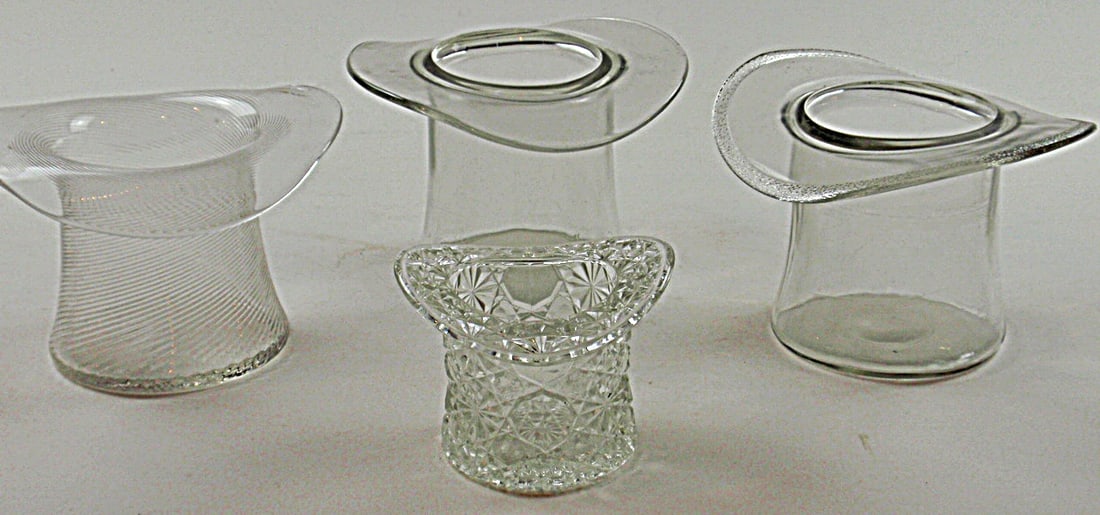 4 Hat Form Glass Vase & Ice Tubs (1 of 3)
