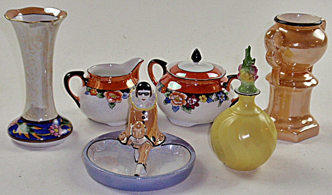 6Pc Group Art Deco Lusterware (1 of 5)