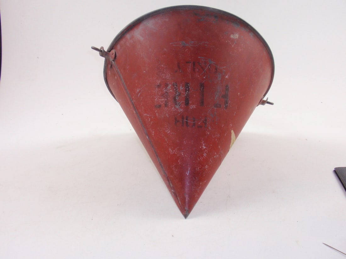 Antique metal Rail Road fire extinguisher: Stamped 'For Fire Only'. Good cond. Approx. 20" with handle