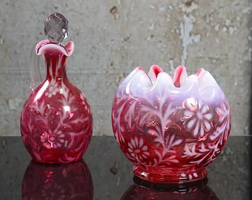 2 Pc Opalescent Daisy & Fern