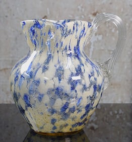 A Victorian Confetti Art Glass Pitcher