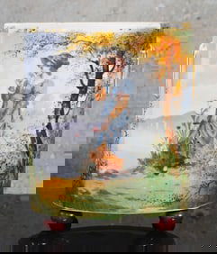 A Victorian Artist Decorated Porcelain Vase