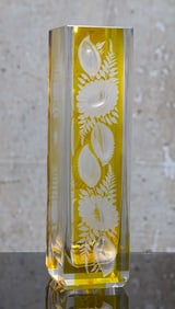 A Czech Cut Glass Vase