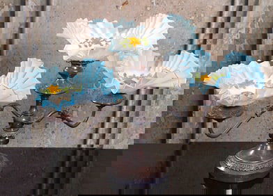 A Victorian Art Glass 3 Part Epergne