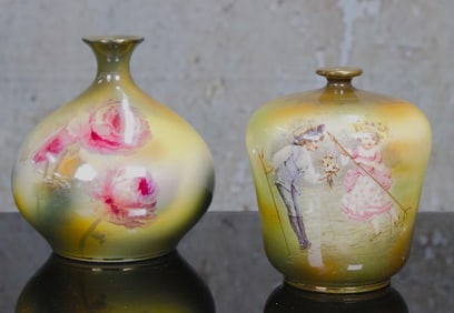 A Pair Of German Royal Bonn Vase