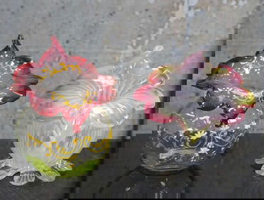 A Pair Of Victorian Jack In The Pulpit Rose Bowls