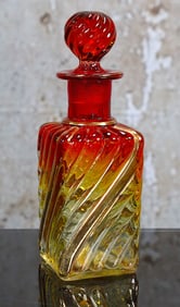 A Baccarat Amberina Art Glass Bottle