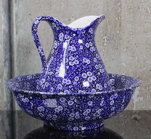 An English Royal Crownford Wash Bowl & Pitcher