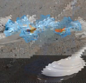 A Victorian Art Glass Compote