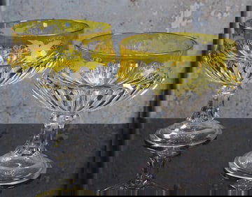 A Pair Of Victorian Starburst Ivy Compotes