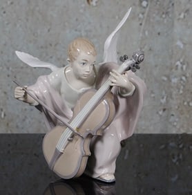 A Lladro Porcelain Figure "Heavenly Cellist"