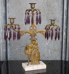 A Victorian Bronze Girandole