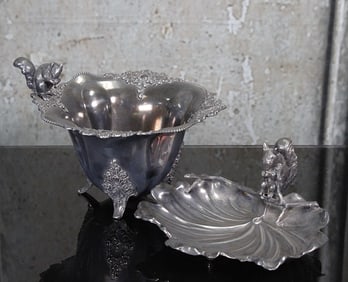 A Pair Of Victorian Squirrel Handled Table Pieces